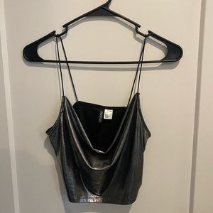 Metallic H&M Rave/Party Crop Top